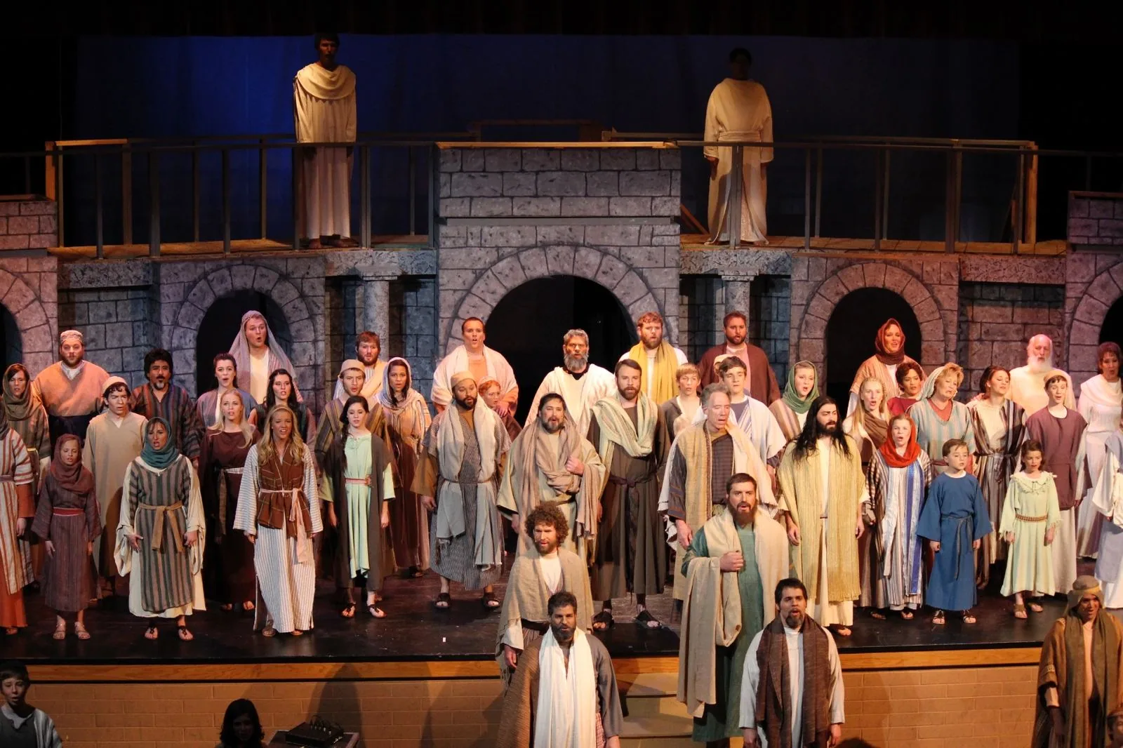 Community biblical stage production cast with live sound by SwissMixx Audio, church audio services Treasure Valley Idaho