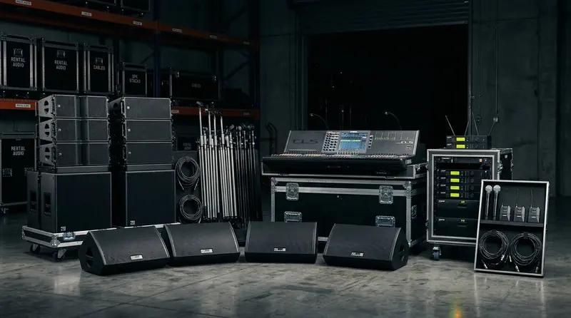 Professional audio equipment with every rental rate published by SwissMixx Audio