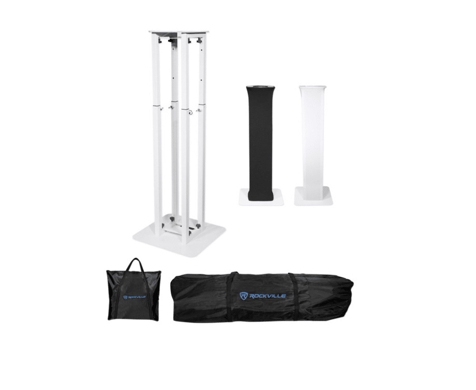 Rockville DJ Totem Column Stand with Lycra Covers