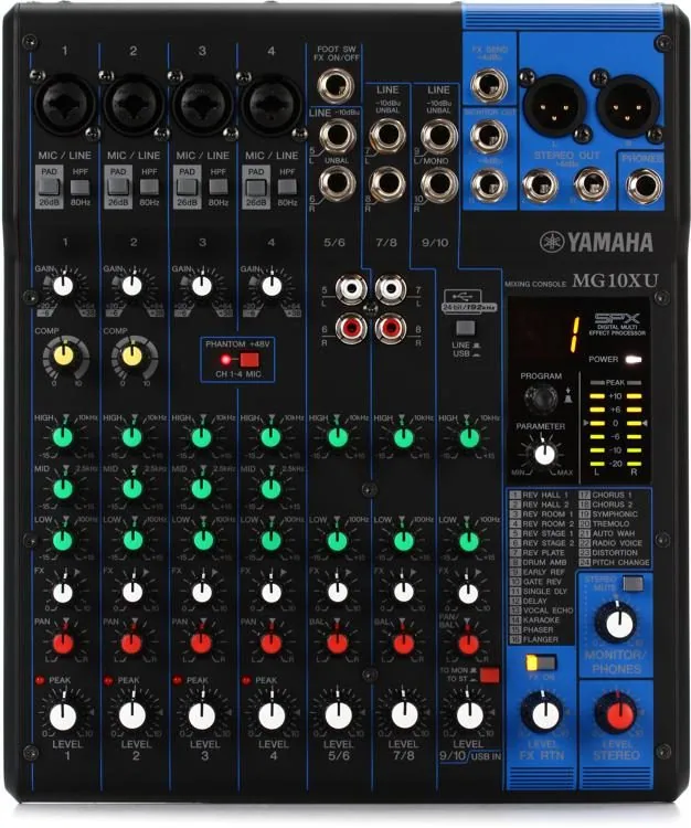 Yamaha MG10XU 10-Channel Mixer